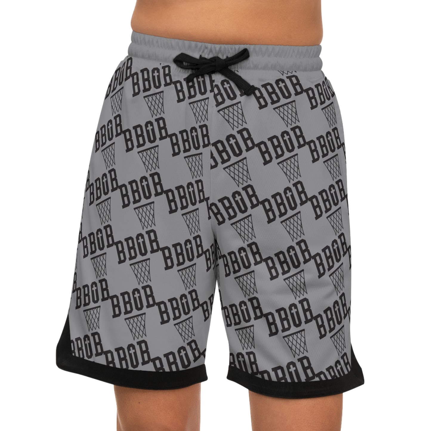 Gray/Black BBOB Pattern Shorts